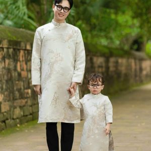 Áo Dài Ba Và Bé Trai Hot Trend