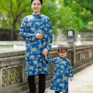 Áo Dài Ba Và Bé Trai In 3D